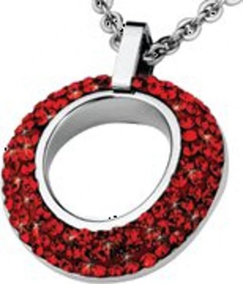 Stainless Steel Pendant with red Swarovski Elements *Tango*