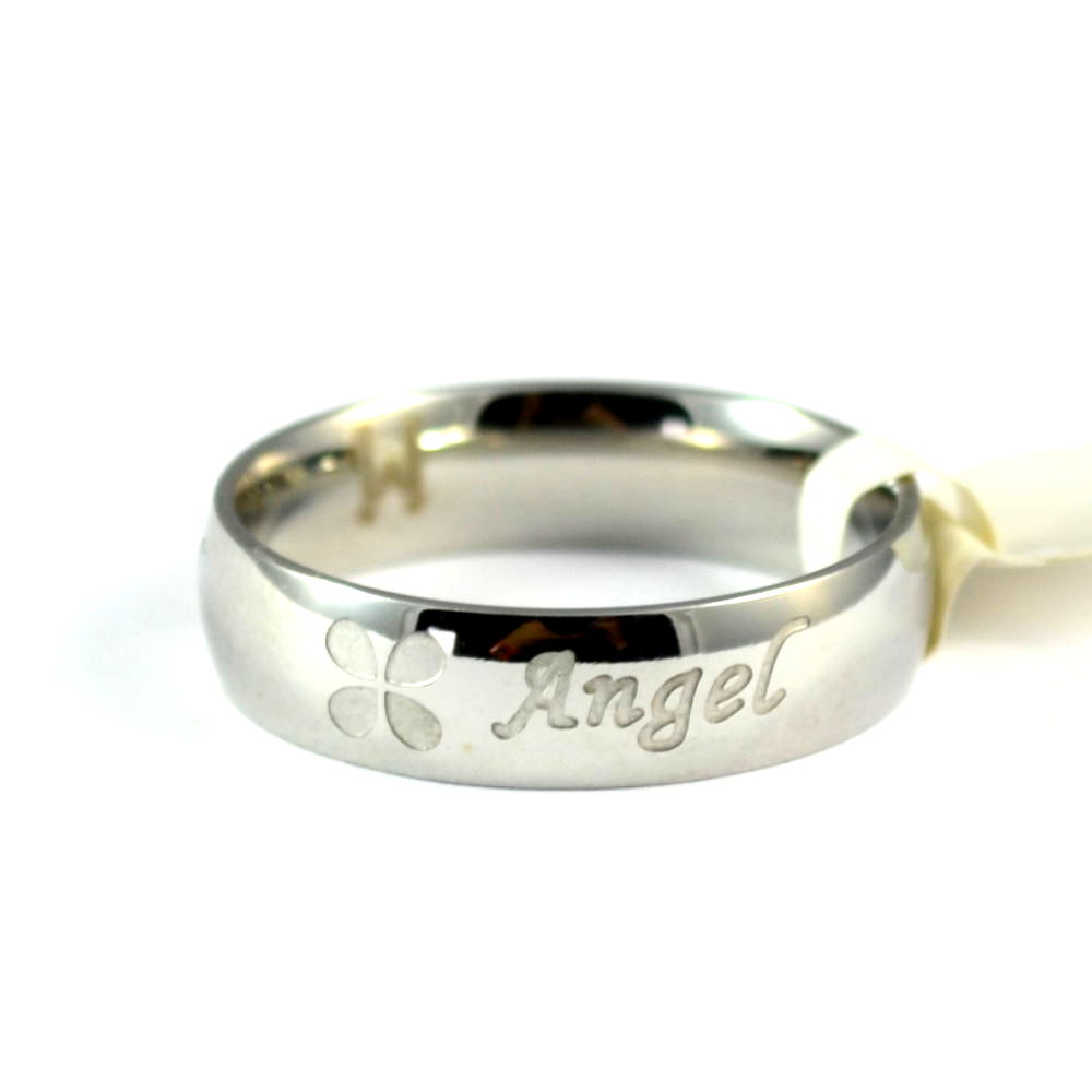 Stainless Steel Ring  *Quadrifoglio* 6 mm