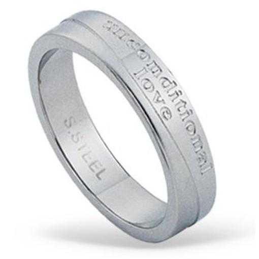 Stainless Steel Ring *Unconditional love*
