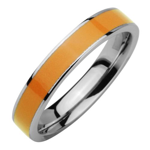 Stainless Steel Ring *Glam me* orange PVD