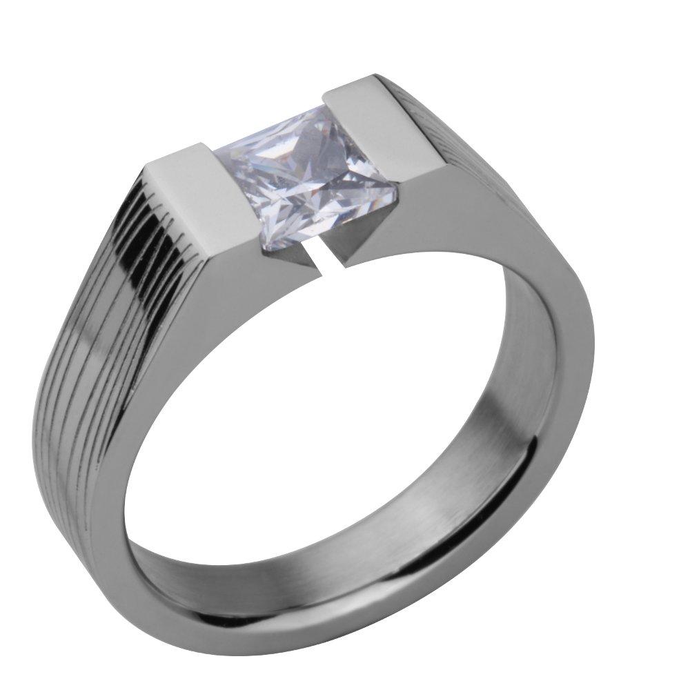 Stainless Steel Ring with Crystal *One & Only*