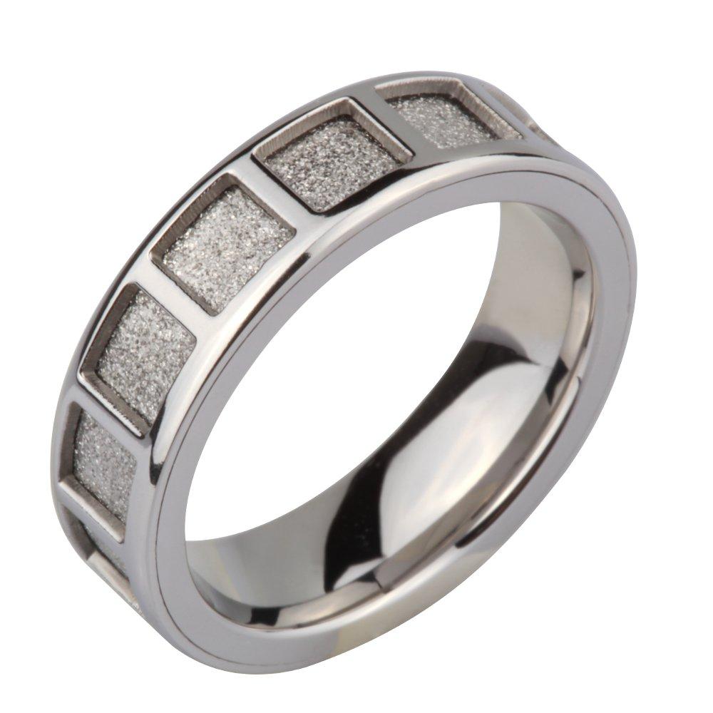 Stainless Steel Ring sand effect *Deux Ils*