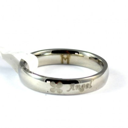 Stainless Steel Ring  *Quadrifoglio* 4 mm