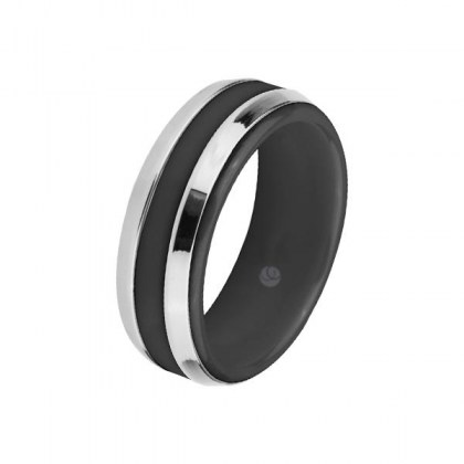 Stainless Steel and black Ceramic Ring  *Prestige & Luxury*