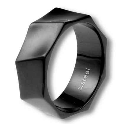 Stainless Steel Ring black PVD *NEW VISION*