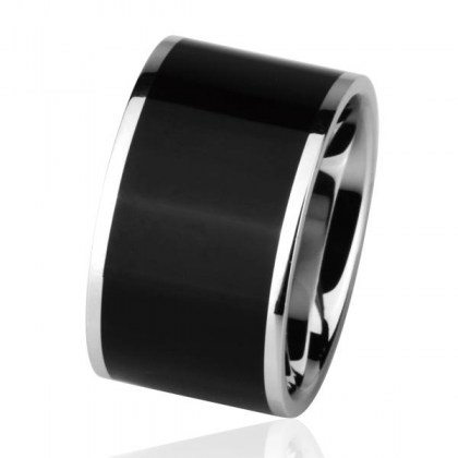 Stainless Steel Ring *Pianoforte* black