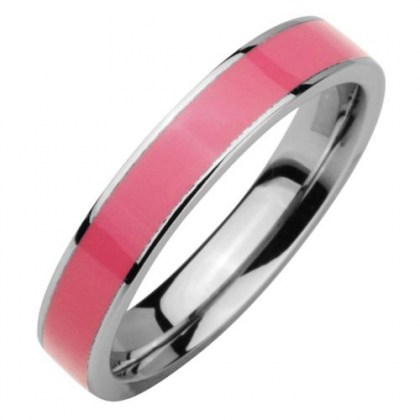 Stainless Steel Ring pink *Glam me* rosa