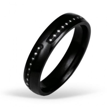 Stainless Steel Ring (cod.RSS451 BLACK)
